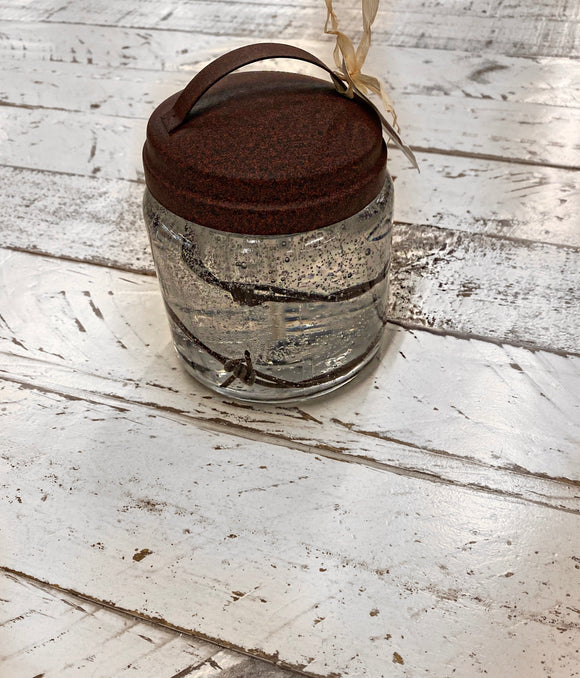 Gel Candle-Leather Barbwire Rust Cap Candle