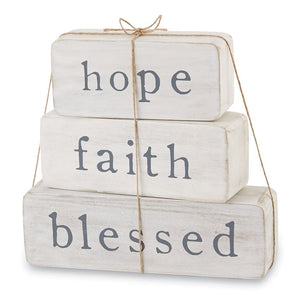 Hope Faith Blessed Blocks