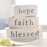 Hope Faith Blessed Blocks