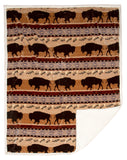 Wrangler Buffalo Southwestern Sherpa Fleece Throw Blanket