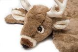 White Tail Deer Plush Rug, Small