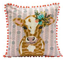 Embroidered Talented Calf Pillow