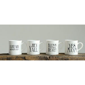 Southern Saying Stoneware Mug, 4 Styles