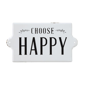 "Choose Happy" Metal Wall Decor