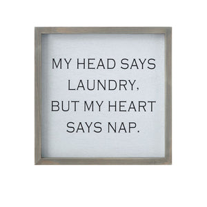 "My Head Says Laundry" Wall Decor