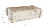 Found Wood Brick Mould, Distressed White