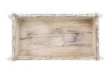 Found Wood Brick Mould, Distressed White