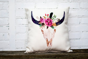 Floral Bison Pillow