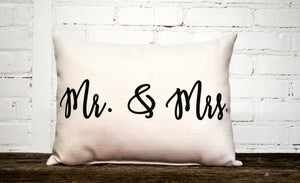 Mr and Mrs Rectangle Pillow