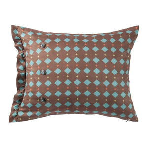 SERAPE PRINTED MULTI DIAMOND SUEDE PILLOW